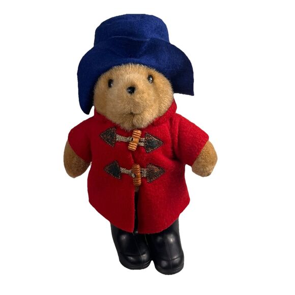 Vintage Eden Paddington Bear Plush Toy with Boots Red Coat Blue Hat 11 Inch - Picture 1 of 10